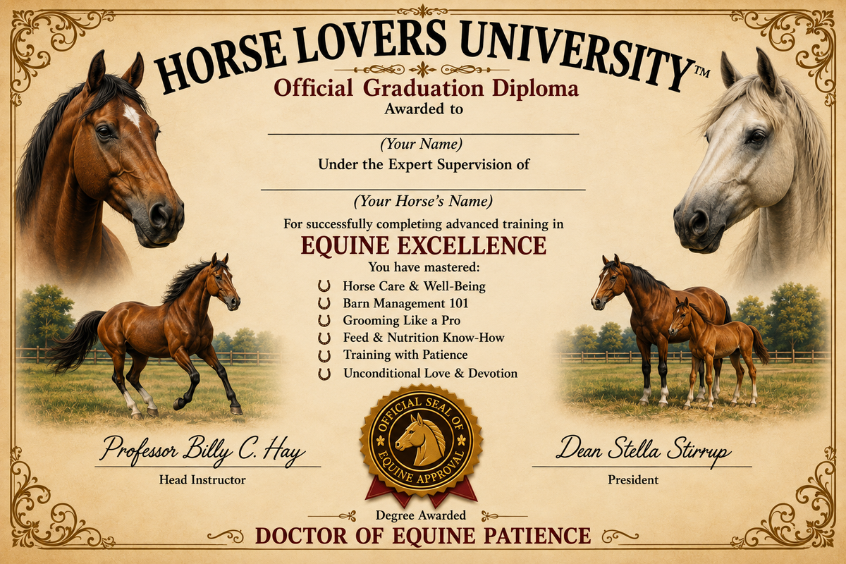Horse Human Training Diploma – Officially Trained by Your Horse