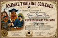 Chicken Human Training Diploma – Officially Trained by Your Chickens