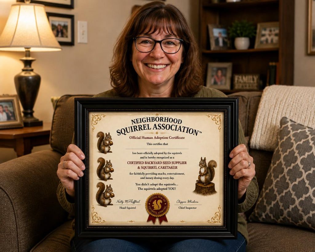 Squirrel Human Training Diploma – Officially Trained by Your Squirrel