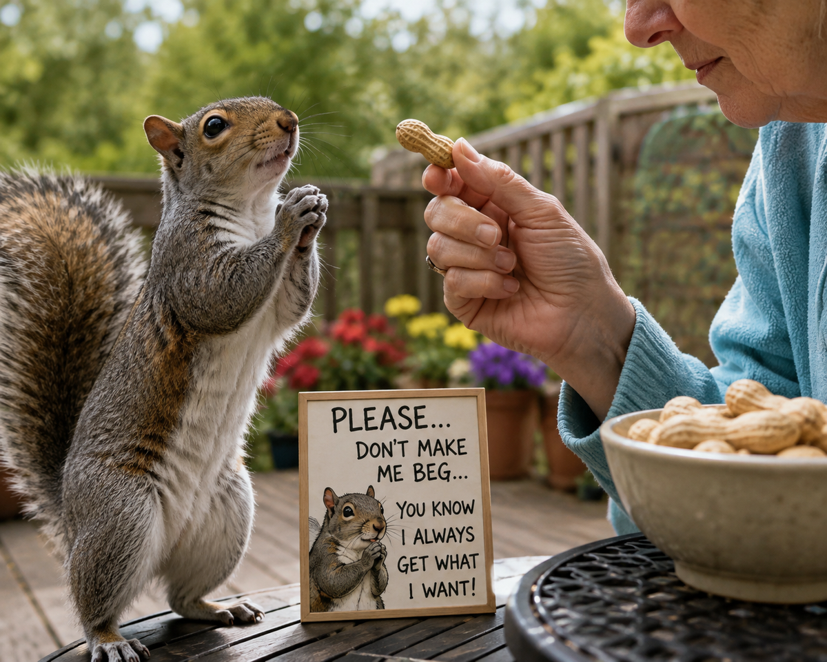 Squirrel Human Training Diploma – Officially Trained by Your Squirrel